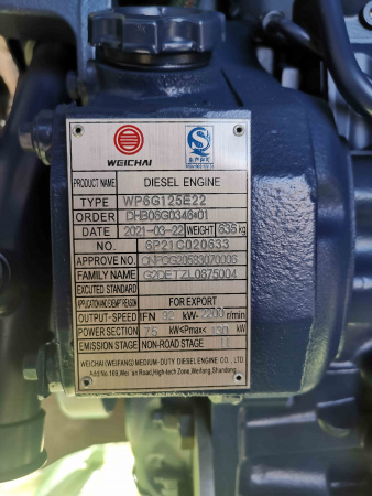 ДВИГАТЕЛЬ В СБОРЕ Weichai WP6G125E22, DHB06G0346*01